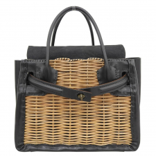 エバゴス 15618 ブラック 紅籐×ブライドルレザー フラップデザイン オイルショルダーベルトバッグ 買取実績です。