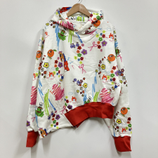 ワタルトミナガ WTSS24-03-SD ホワイト 総柄 変形 プルオーバー フーディ 買取実績です。