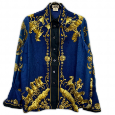 エルメス 1980年代 シルク100 馬車 長袖シャツ 買取実績です。