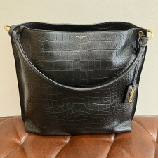 サンローラン 635266 クロコ型押 ホーボーバッグ 買取実績です。