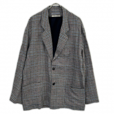 クリスタセヤ グレー×ブルー チェック リネン 2Bテーラードジャケット 買取実績です。