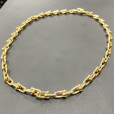 ティファニー 750YG ハードウェア スモールリンク ネックレス 買取実績です。