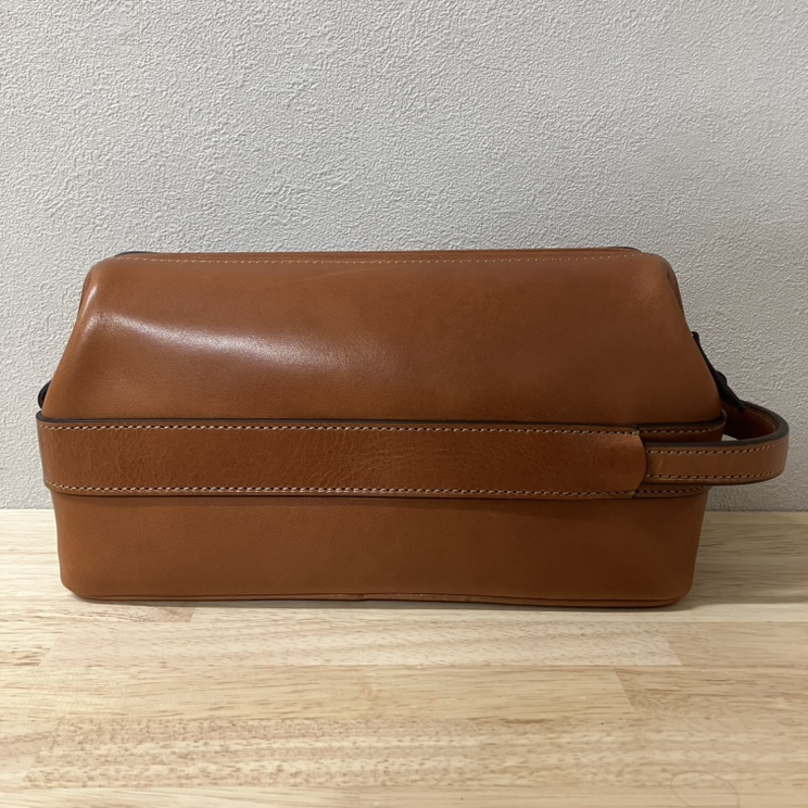 神戸三宮で万双を買取。キャメルの双鞣和地、セカンドバッグの