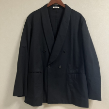 オーラリー 21AW A21AJ01CW ブラック SUPER FINE WOOL COTTON TWILL ショールカラー ダブル ジャケット 買取実績です。