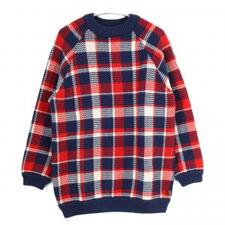 ルイヴィトン 19AW RW192W QQG FHKL97 ネイビー×レッド モノグラムピスタグ オーバーサイズチェックニットプルオーバー 買取実績です。