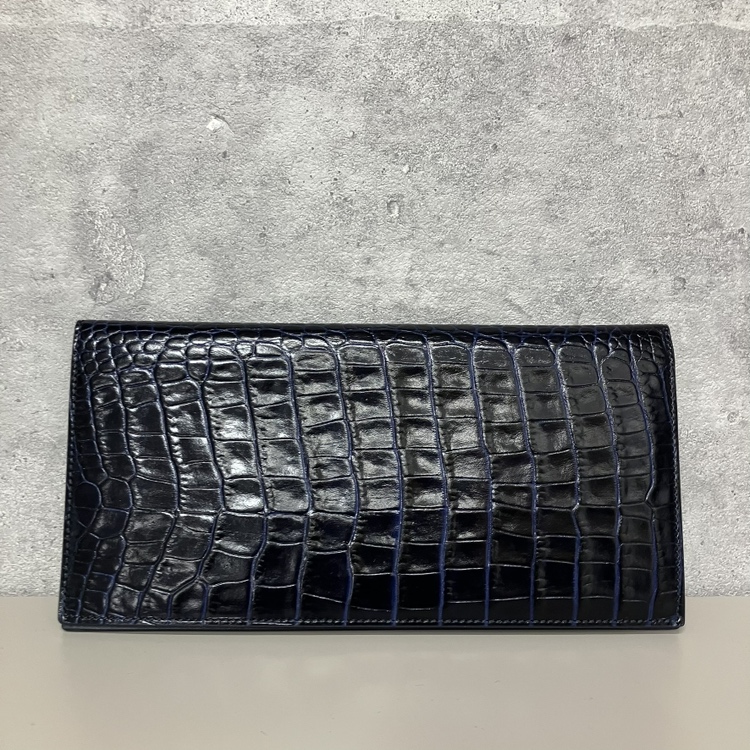 SMYTHSON◇パスポートケース/クロコ型押し/レザー/BRD/レディース