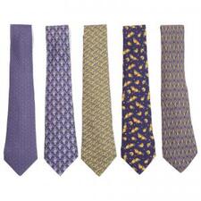 エルメス パープル系 総柄 シルク ネクタイ 5点おまとめ @150 買取実績です。