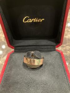 カルティエ 750PG シークレットラブリングネックレス 買取実績です。