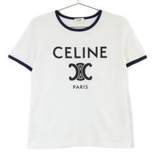 セリーヌ 2X872671Q オフホワイト×ブラック×ネイビー コットン トリオンフプリント CELINE PARIS Tシャツ 買取実績です。