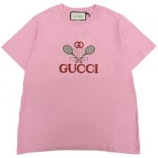 グッチ 580762 ピンク テニス刺しゅう ロゴTシャツ 買取実績です。