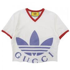 グッチ ×アディダス ホワイト 693637 ロゴ クロップドTシャツ 買取実績です。