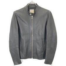 トゥモローランド ×DENIM ブラック ラムレザー ドルフィン シングルライダースジャケット 買取実績です。