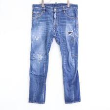 ディースクエアード S74LB0873 MEDIUM WASH 4 TIDY BIKER JEANS ブルー ダメージ加工 ボタンフライデニムパンツ 買取実績です。