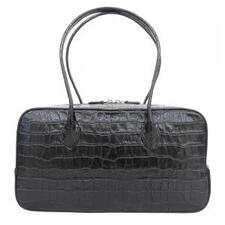 メゾンカナウ MCLH3DB493 ブラック CROCO EW/クロコ型押し BOX-BOSTON(M) ボックスボストンハンドバッグ 買取実績です。