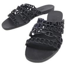 エルメス ブラック シェーヌダンクル フラットサンダル 買取実績です。