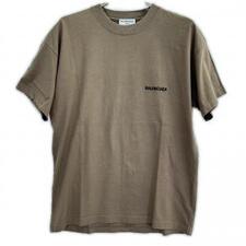 バレンシアガ 21年 612965 ブラウン ロゴ刺しゅう クルーネックTシャツ 買取実績です。