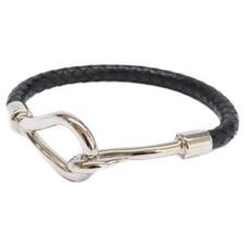 エルメス ブラック×シルバー ジャンボH レザーブレスレット 買取実績です。