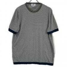 エルメス 17SS ホワイト×グレー ボーダーコットン半袖ニット 買取実績です。