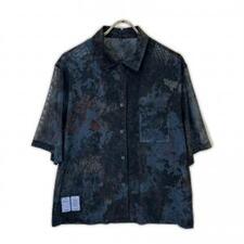 アレキサンダーマックイーン 【BY MCQ】ネイビー 総柄 シアー オープンカラー シャツ 買取実績です。