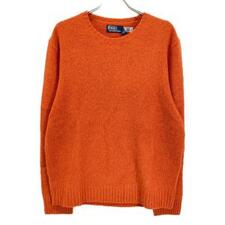 ラルフローレン オレンジ カシミヤウール Suede-Patch Wool-Cashmere Sweater 買取実績です。