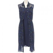 セオリーリュクス 25AW 03-5305500 ネイビー ポリエステル フラワープリント ノースリーブシアーシャツワンピース 買取実績です。