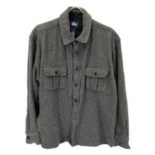 ステューシー グレー 紺タグ ウール 長袖シャツ 買取実績です。