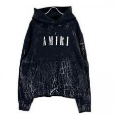 アミリ ブラック×ホワイト CRACKED DYE CORE/クラックダイコア ロゴフーディ 買取実績です。