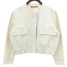 セオリーリュクス 24SS 03-4104103 ベージュ コットン×ナイロン ノーカラークロップドジャケット 買取実績です。