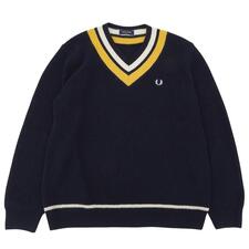 フレッドペリー ネイビー×イエロー チルデンニットトップス 買取実績です。