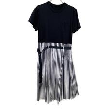 サカイ 24-07401 24年 ネイビー THOMAS MASON Cotton Poplin x Cotton Jersey Dress シャツ半袖ワンピース 買取実績です。