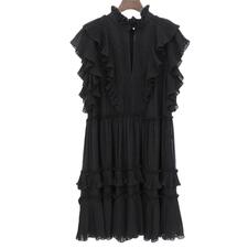 ケイトスペードを神戸三宮で買取。ブラック フリル ドット柄 ワンピースを買取りました。状態は綺麗な状態の中古美品です。
