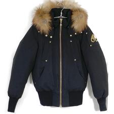 ムースナックルズ ブラック LITTLE RAPIDS BOMBER ファー付きフーデットダウンジャケット 買取実績です。