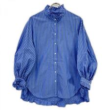 ペールジュート PJ-2024AW-03 ライトブルー Long tail shirt ストライプフリルシャツブラウス 買取実績です。