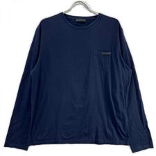 プラダ UJL879 ネイビー ポケット付き 長袖 コットンTシャツ 買取実績です。