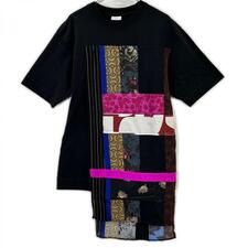 ドリスヴァンノッテン ブラック パッチワーク アシンメトリ Tシャツ 買取実績です。