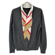 バーバリー 8030022 グレー カシミヤニット×シルクスカーフ Maggie cardigan ニットカーディガン 買取実績です。