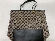 グッチ 002・1098 ブラック G金具 GGキャンバス トートバッグ 買取実績です。