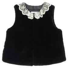 レモンプレット ブラック FAUX FUR KIRE LACE DETAIL VEST エコファーベスト 買取実績です。