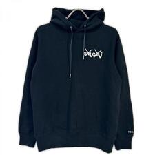 サカイ 【×KAWS】21年製 21-0283S ブラック ロゴ刺繍 フーディ 買取実績です。