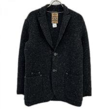 バーニーズニューヨーク 24214/10/3 グレー カシミヤ×エクストラファインメリノウール ハンドニットボタンジャケット 買取実績です。