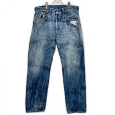リーバイス 【VINTAGE CLOTHING】50154-0091 1954年 復刻 501XX ブルー ボタンフライ ダメージ加工デニムパンツ 買取実績です。