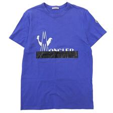 モンクレール ブルー ロゴパッチ 半袖 Tシャツ 買取実績です。