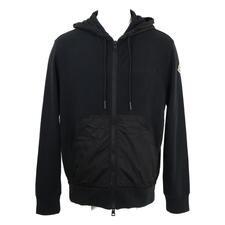 モンクレール 21年製 ブラック ZIP UP CARDIGAN ナイロン切替フーデットジャケット 買取実績です。