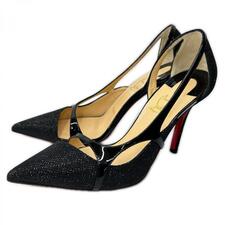 クリスチャンルブタン 1160333 ブラック EDITH 100 グリッター パテント ヒールパンプス 買取実績です。