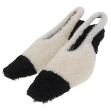 マルニ ブラック×ホワイト ボア スリングバック パンプス 買取実績です。