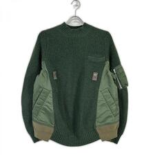 サカイ 18年製 18-01777M カーキ ワッフル×ナイロン ドッキング ニット 買取実績です。
