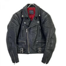 カドヤ 【K'S LEATHER】ブラック 牛革 肩肘パッド付き ダブルライダースジャケット 買取実績です。