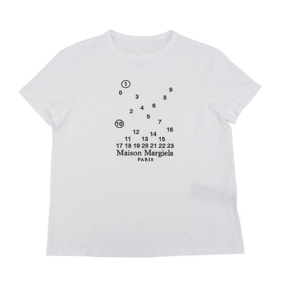 メゾンマルジェラ カレンダーグラフィック ロゴTシャツ